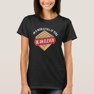 T-shirt Amateur de Gaufres Dans Un Monde Plein de Dix Soye
