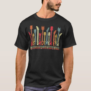 T-shirt Amateur de guitare Meilleur frère jamais Musique r