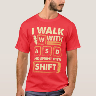 T-shirt Amateur de jeu PC drôle Clavier de gamer touches d