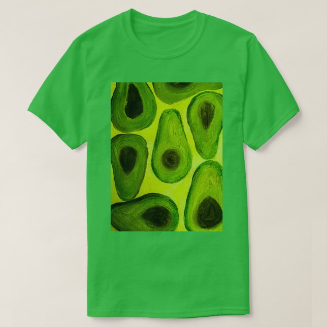 T-shirt Amateur de l'avocat jaune vert (Design devant)