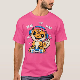 T-shirt Amateur de lézard léopard joueur de vidéo reptile