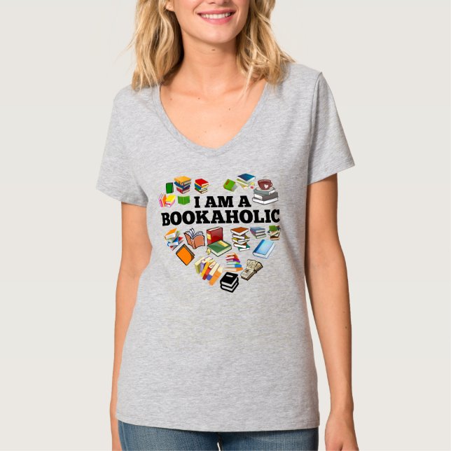 T-shirt amateur de livres (Devant)