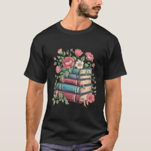 T-shirt Amateur de livres enseignant Fleurs sauvages rentr
