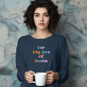 T-shirt Amateur de livres lisant une typographie colorée m