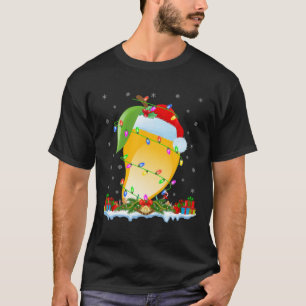 T-shirt Amateur de mangue assorti au chapeau de Père Noël