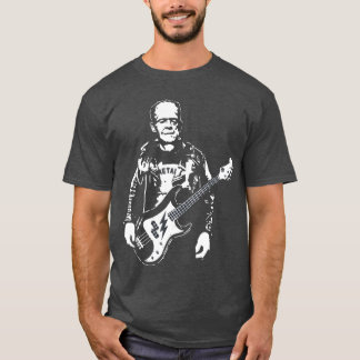 T-shirt Amateur de musique Joueur de guitare Frankenstein
