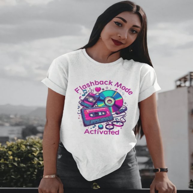 T-shirt Amateur de musique rétro - Mode Flashback : Activé (Créateur téléchargé)