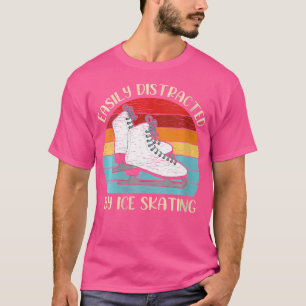 T-shirt Amateur de patinage sur glace facilement distrait
