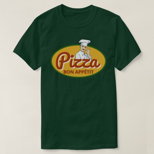 T-shirt Amateur de Pizza Bon Appétit (Design devant)