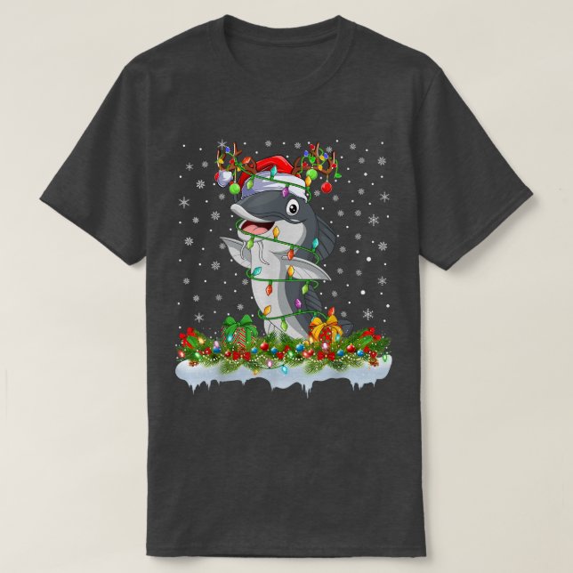 T-shirt Amateur de poisson-chat correspondant à l'éclairag (Design devant)