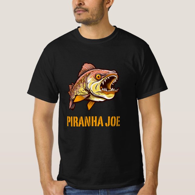 T-SHIRT AMATEUR DE POISSON PIRANHA (Devant)
