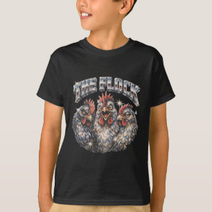 T-shirt Amateur de poulet de cour de ferme Heavy-metal Roc