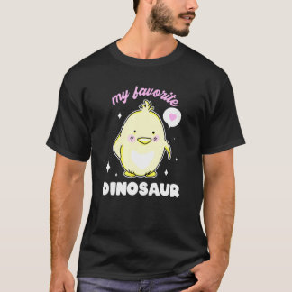 T-shirt Amateur de poulet Mon petit dinosaure préféré Pun