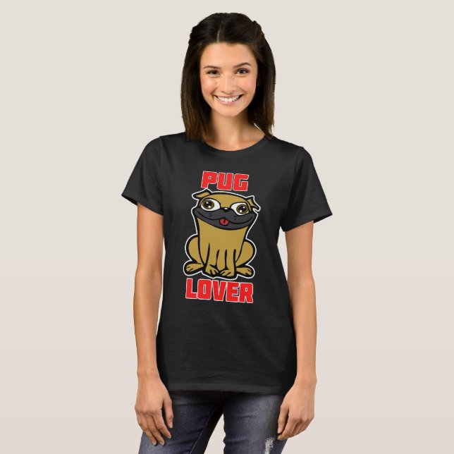 T-shirt Amateur de Pug #3 (Devant entier)