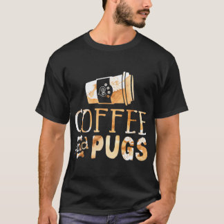 T-shirt Amateur de Pug Café Et Pugs Amateur de Café Propri