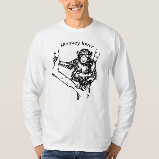 T-shirt Amateur de singe (Devant)