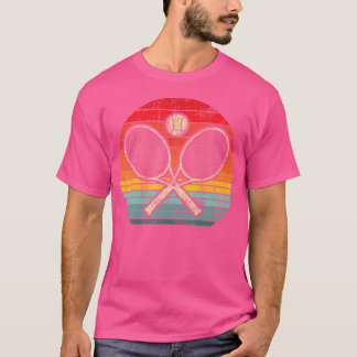 T-shirt Amateur de sport au raquette de tennis croisé