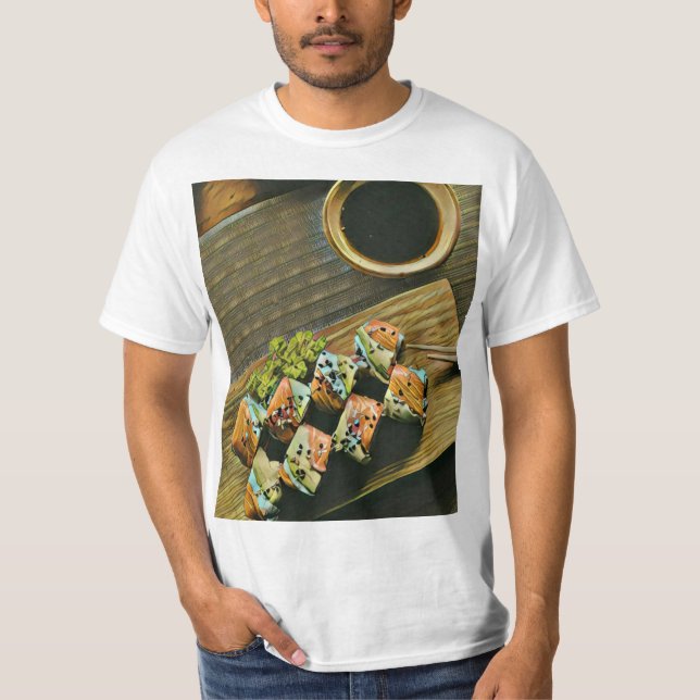 T-shirt Amateur de sushi japonais (Devant)