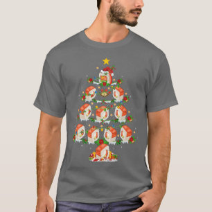 T-shirt Amateur de Sushi Noël Lumières Sushi Sapin de Noël