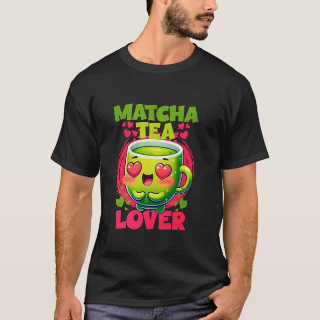 T-shirt Amateur de thé matcha (Devant)