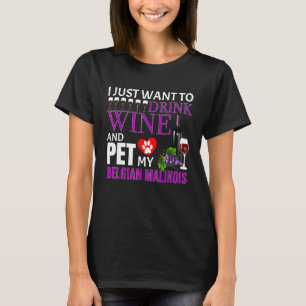 T-shirt Amateur de vin belge malinois