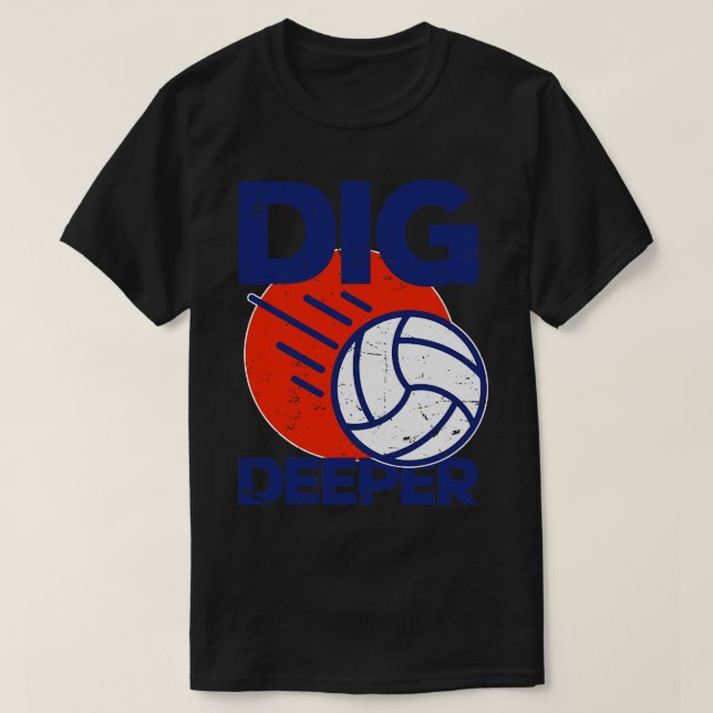 T-shirt Amateur de volleyball plus profond (Design devant)