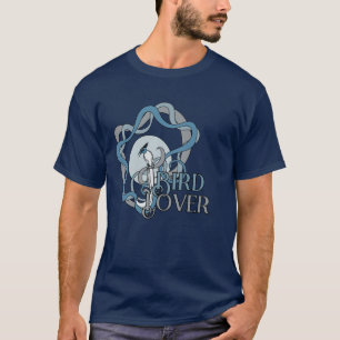 T-shirt Amateur d'oiseaux avec moucherolle de paradis indi