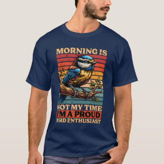 T-shirt Amateur d'oiseaux Le matin n'est pas Myime Amateur