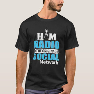 T-shirt Amateur Ham Radio First Réseau de médias sociaux