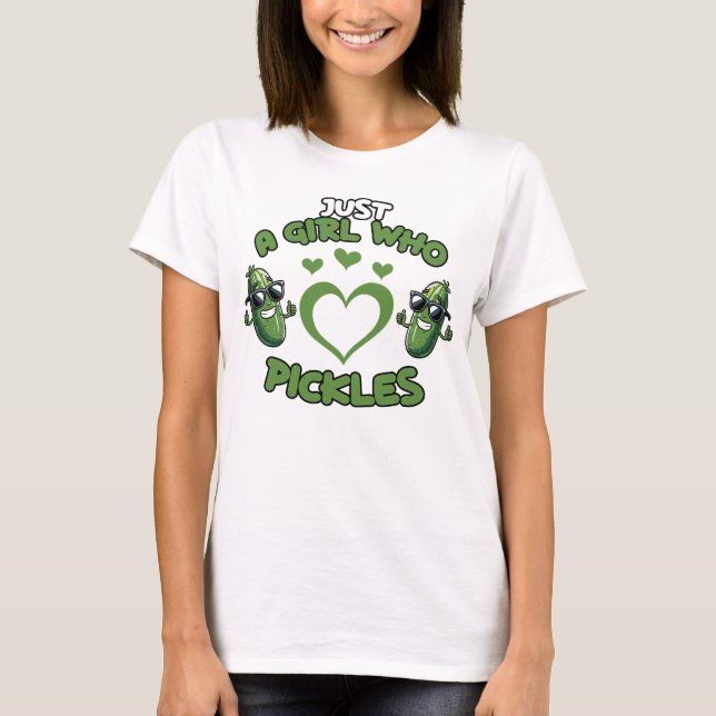 T-shirt Amateur mignon de pickle fille (Devant)