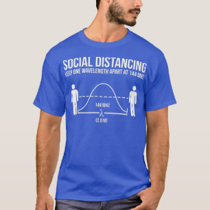 T-shirt Amateur Radio Ham Drôle social Distances
