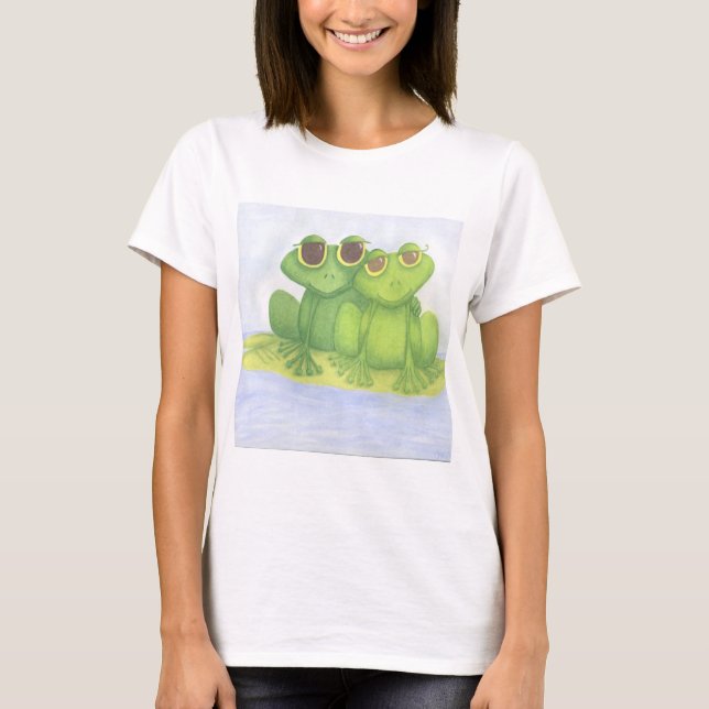 T-shirt Amateurs adorables de grenouilles (Devant)