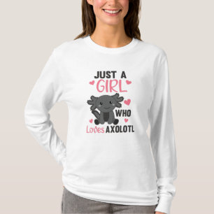 T-shirt Amateurs Axolotl Animaux Douces Pour Filles Roses