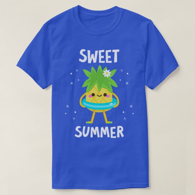 T-shirt Amateurs d'ananas doux Chara d'ananas d'été (Design devant)