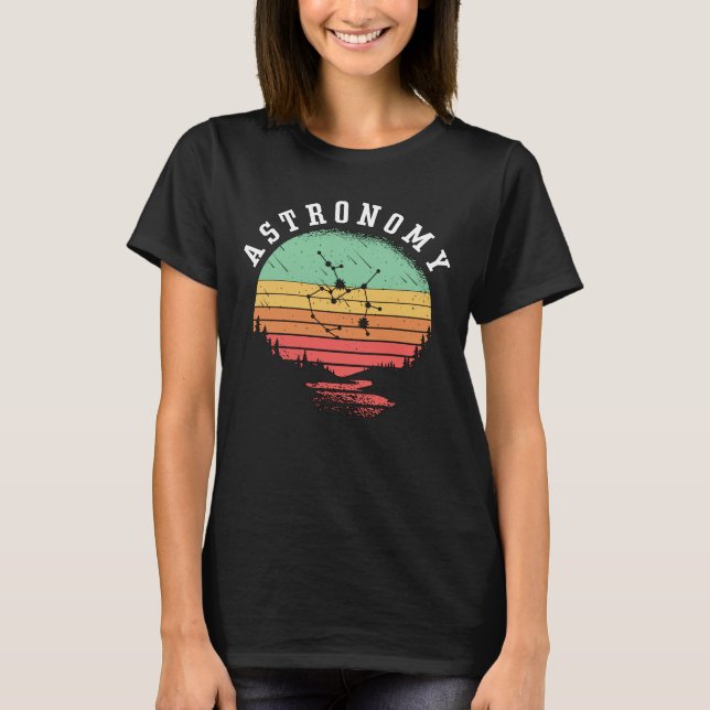 T-shirt Amateurs d'astronomie Stars de l'Espace Rétro Plan (Devant)
