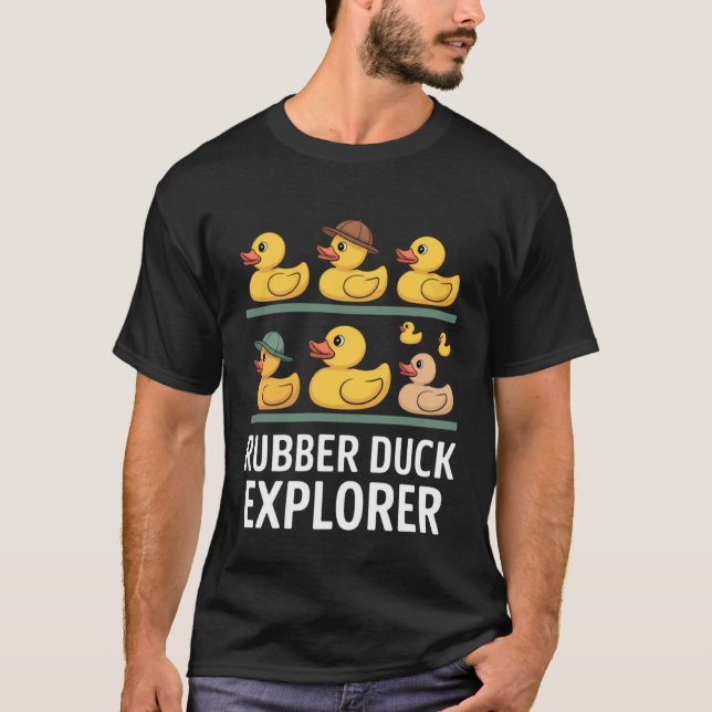 T-shirt Amateurs d'aventure de canard en caoutchouc explor (Devant)