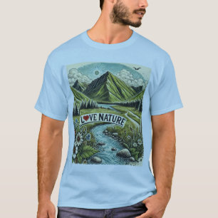 T-shirt Amateurs d'aventure, I Love Nature, Pittoresque Ex
