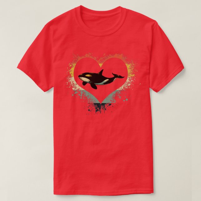 T-shirt Amateurs de baleines Orca (Design devant)