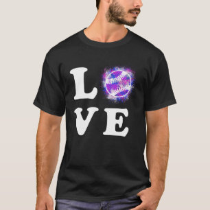 T-shirt Amateurs de baseball et joueurs de baseball Aimer