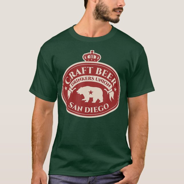T-shirt Amateurs de bière artisanale San Diego Californie (Devant)