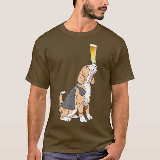 T-shirt Amateurs de bière beagle Chemise Artisanat Bière T (Devant)