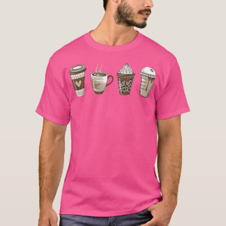 T-shirt Amateurs de café à l'esthétique douce fille