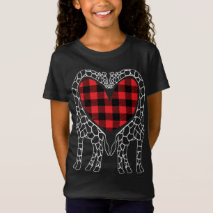 T-Shirt Amateurs de girafe Buffalo de Noël Plaid Pajama An