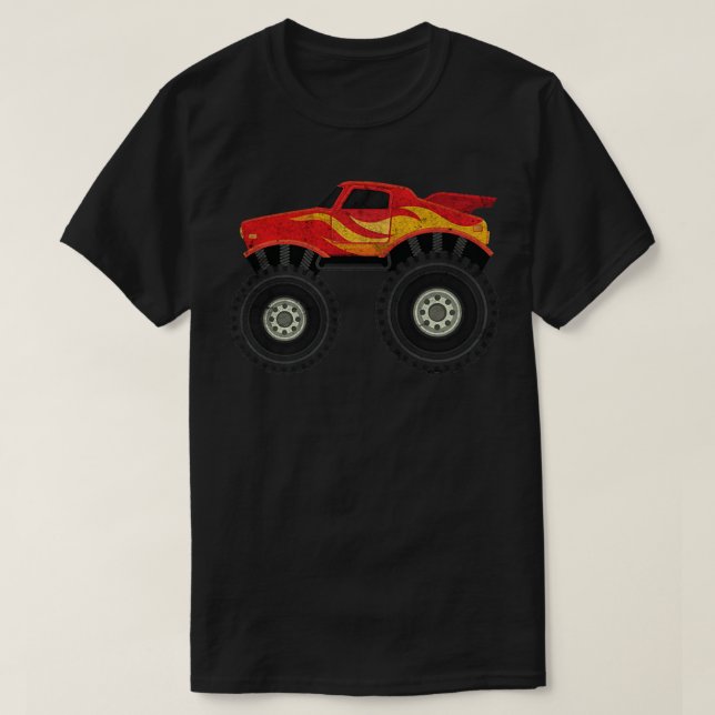 T-shirt Amateurs De Grande Voiture Super Monster Truck Cru (Design devant)