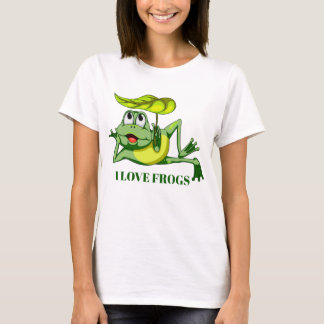 T-shirt Amateurs de grenouilles mignonnes ajouter un messa