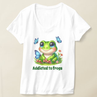 T-shirt Amateurs de grenouilles mignonnes personnalisable