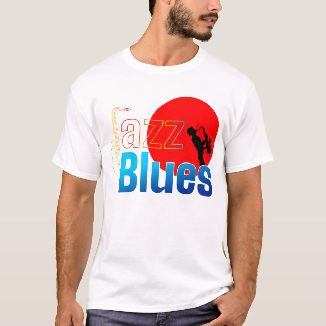T-shirt Amateurs de jazz et de blues (Devant)