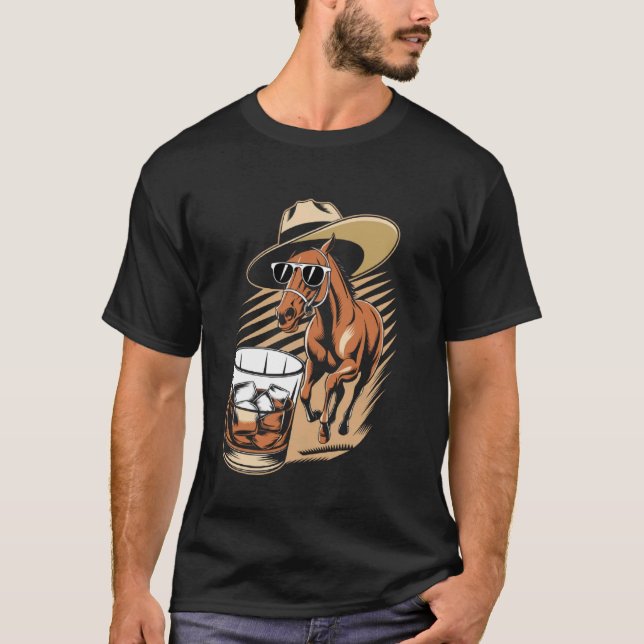 T-shirt Amateurs de journée de courses de chevaux (Devant)