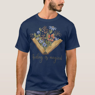 T-shirt Amateurs de livre Fleur sauvage La lecture de livr