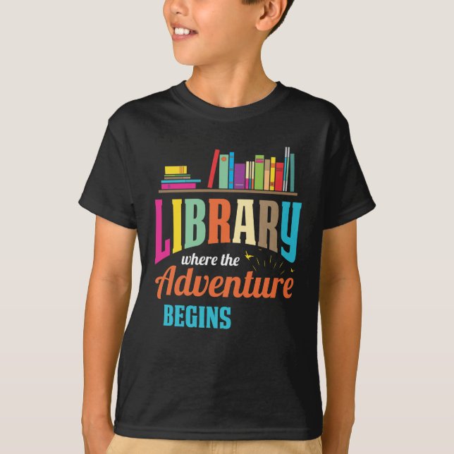 T-shirt Amateurs de livres Lecteur de bibliothèque (Devant)